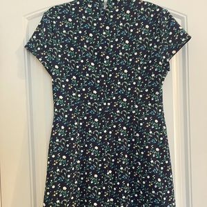 Lark and ro short sleeve mock floral neck dress